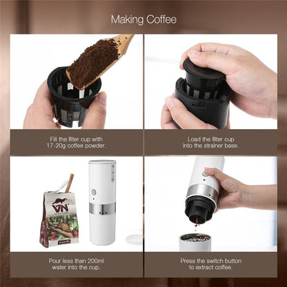 200ml Mini Portable Coffee Maker – Handheld Hourglass Drip Coffee Machine