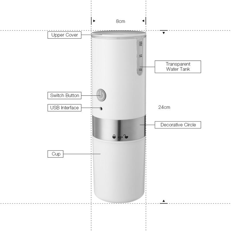 200ml Mini Portable Coffee Maker – Handheld Hourglass Drip Coffee Machine